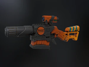 공상 과학 산탄 총 3D 모델