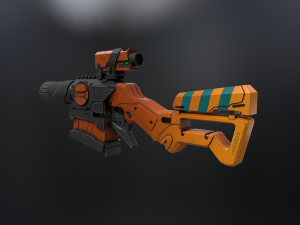 scifi shotgun 3Dモデル