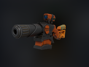 scifi shotgun 3Dモデル