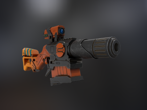 scifi shotgun 3Dモデル