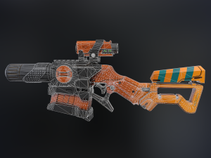 scifi shotgun 3Dモデル