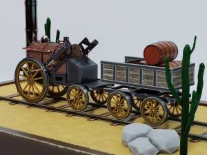 locomotive rocket 3D Model