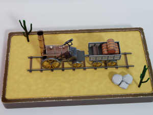 locomotive rocket 3D Model