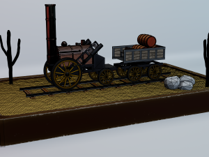 locomotive rocket 3D Model