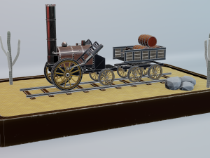 locomotive rocket 3D Model