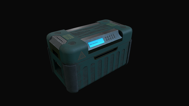 scifi ammunition box 3D Model .c4d .max .obj .3ds .fbx .stl .blend 