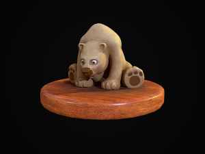 bear-statuette 3Dモデル