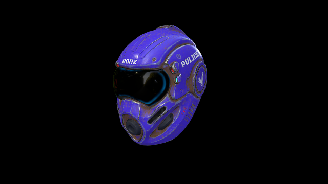helmetborzpolice 3D Модель .c4d .max .obj .3ds .fbx .stl .blend 
