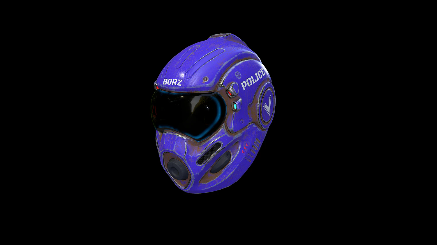 helmetborzpolice 3D Model .c4d .max .obj .3ds .fbx .stl .blend 