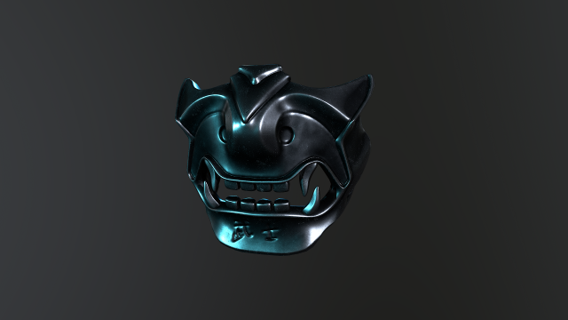 samurai mask 3D मॉडल .c4d .max .obj .3ds .fbx .stl .blend 