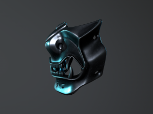 samurai mask 3D मॉडल