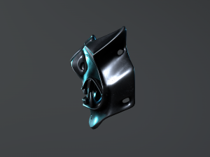 samurai mask 3D मॉडल