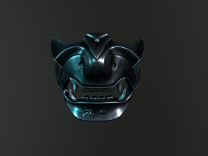 samurai mask 3D मॉडल