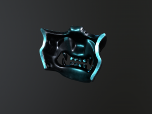samurai mask 3D मॉडल