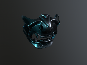samurai mask 3D मॉडल