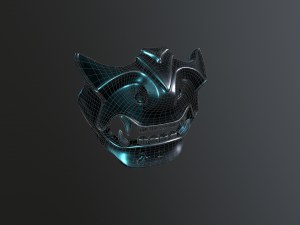 samurai mask 3D मॉडल
