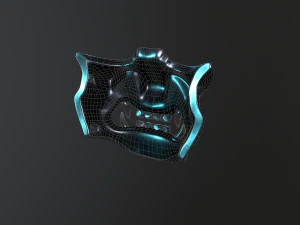 maska ​​samurajska Model 3D