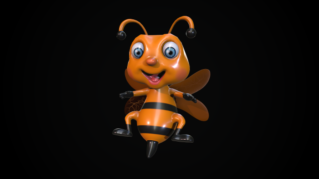 bee Model 3D .c4d .max .obj .3ds .fbx .stl .blend 