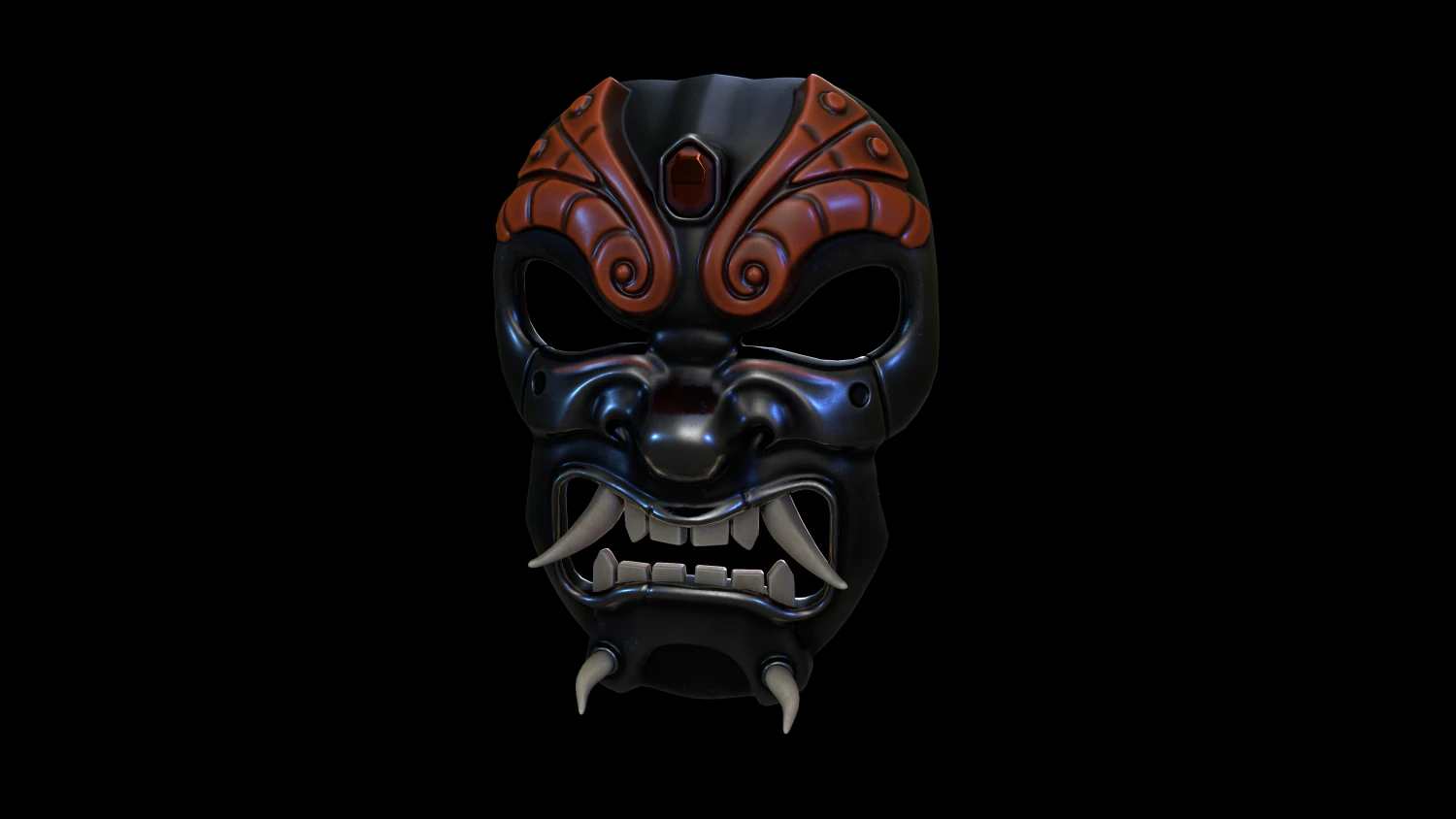 samurai-mask 3D Model .c4d .max .obj .3ds .fbx .stl .blend 