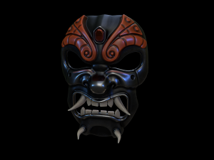 samurai-mask Modelo 3D