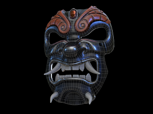 samurai-mask Modèle 3D