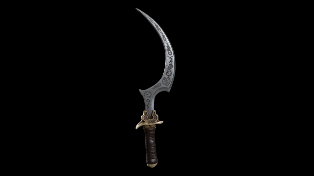 sickle 3D Модель .c4d .max .obj .3ds .fbx .stl .blend 