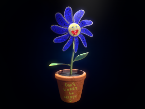 happy flower 3Dモデル