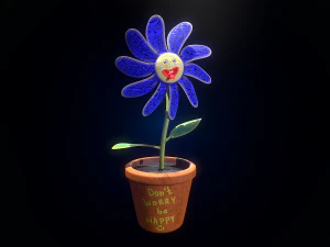 행복한 꽃 3D 모델