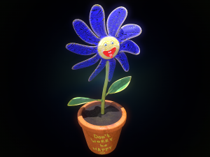 happy flower Modelo 3D