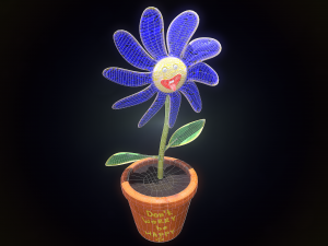 happy flower Modelo 3D