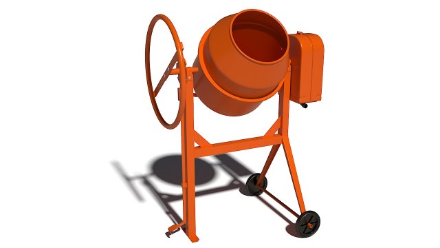 concrete mixer Modello 3D .c4d .max .obj .3ds .fbx .stl .blend 