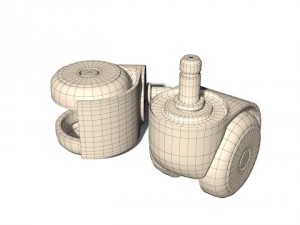 wheel for chair 3D 模型