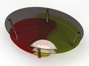 coffee table heart Modello 3D
