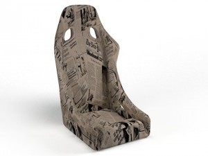 car seat made of paper 3D मॉडल