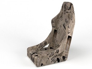 car seat made of paper Modello 3D