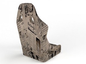 car seat made of paper Modello 3D