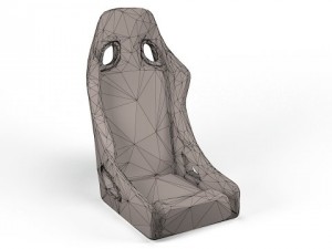 car seat made of paper Modello 3D