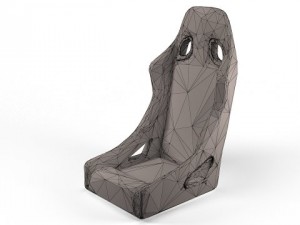 car seat made of paper Modello 3D