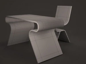table and chair design 3D Model