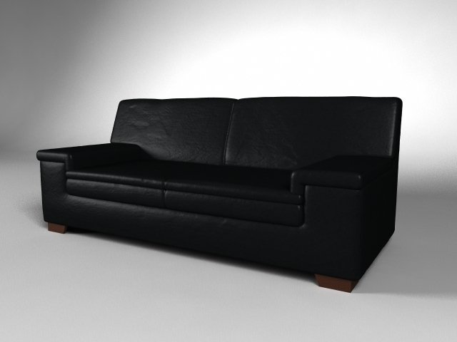 sofa leather couch Model 3D .c4d .max .obj .3ds .fbx .stl .blend 