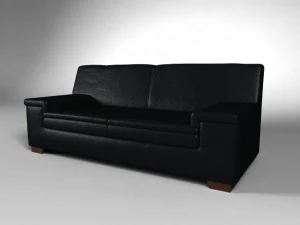 sofa leather couch 3D Model
