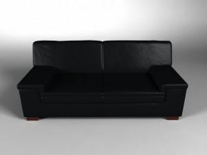 sofa leather couch Model 3D