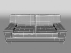 sofa leather couch Model 3D