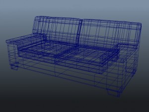 sofa leather couch Model 3D