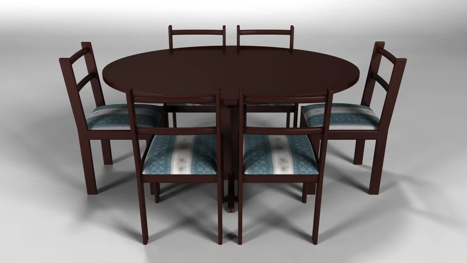 dining table 3D Model .c4d .max .obj .3ds .fbx .stl .blend 