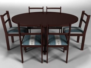 dining table Model 3D
