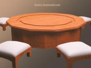 meja furnitur arab Model 3D
