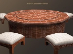 arabic furniture table 3D Model