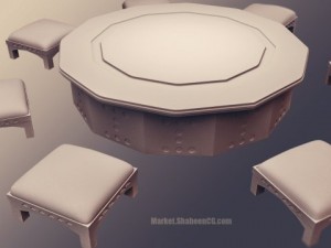arabic furniture table 3Dモデル