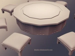 arabic furniture table 3D Model